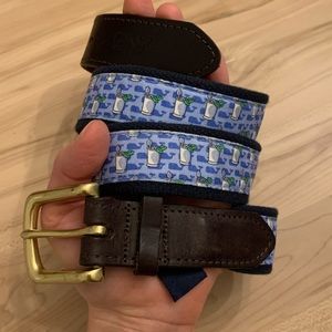 Vineyard vines for Kentucky derby men’s  Mint Julep Canvas Club Belt size 34